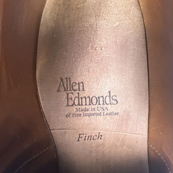 Allen Edmonds FINCH Men's Sz 9 Brown and Black Leather Lace Up Saddle Shoes - Picture 6 of 9